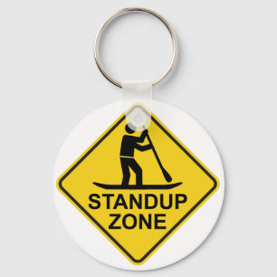 Standup Paddleboarding Zon Road Sign Nyckelring