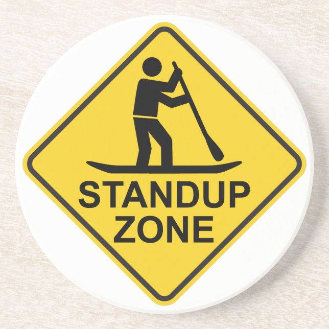 Standup Paddleboarding Zon Road Sign Underlägg Sandsten (Framsidan)