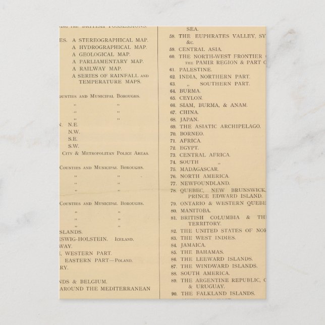 Stanfords London atlas of universal geography Vykort (Framsida)