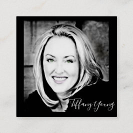 STÄNG!  Anpassa affärskorten för fotot. Fyrkantigt Visitkort