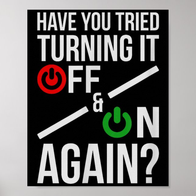 Stäng Av&amp;på _ Roligt Nerdigt Datavetenskap  Poster (Framsidan)