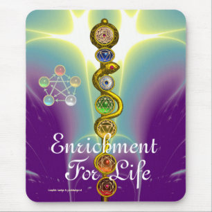 STÅNG AV ASCLEPIUS, 7 CHAKRAS, YOGA, ANDLIG ENERG MUSMATTA