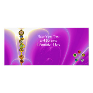 STÅNG AV ASCLEPIUS, 7 CHAKRAS, YOGA, ANDLIG ENERG REKLAMKORT
