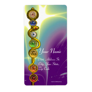 STÅNG AV ASCLEPIUS 7 CHAKRAS, YOGA, ANDLIG ENERGI FRAKTSEDEL