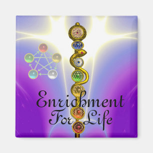STÅNG AV ASCLEPIUS 7 CHAKRAS, YOGA, ANDLIG ENERGI MAGNET