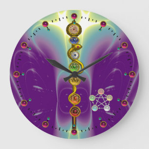 STÅNG AV ASCLEPIUS 7 CHAKRAS, YOGA, ANDLIG ENERGI STOR KLOCKA