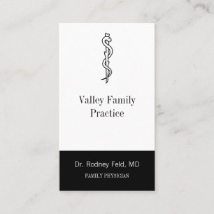 Stång av Asclepius [det medicinska symbolet] Visitkort