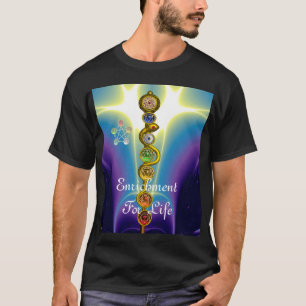 STÅNG AV ASCLEPIUS MED 7 CHAKRAS, ANDLIG ENERGI TEE