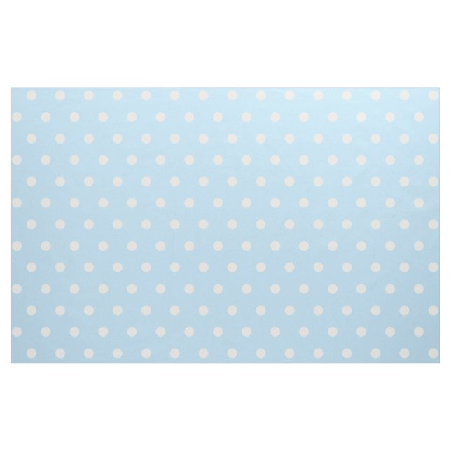 Stäng av Baby blue vit Retro Polka dots Mönster DI Tyg (Yard)