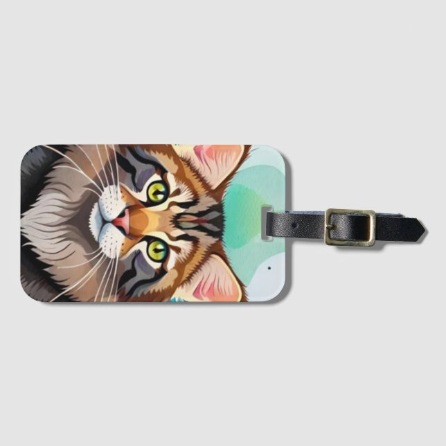 Stäng av Cute hund Bagagebricka (Framsida horisontal)