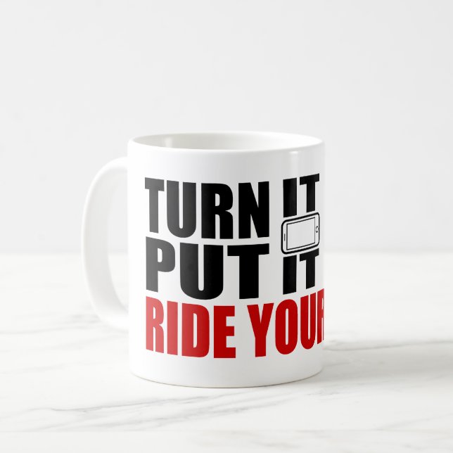 Stäng av den, lägg ner den, riv bike kaffemugg (Framsida vänster)