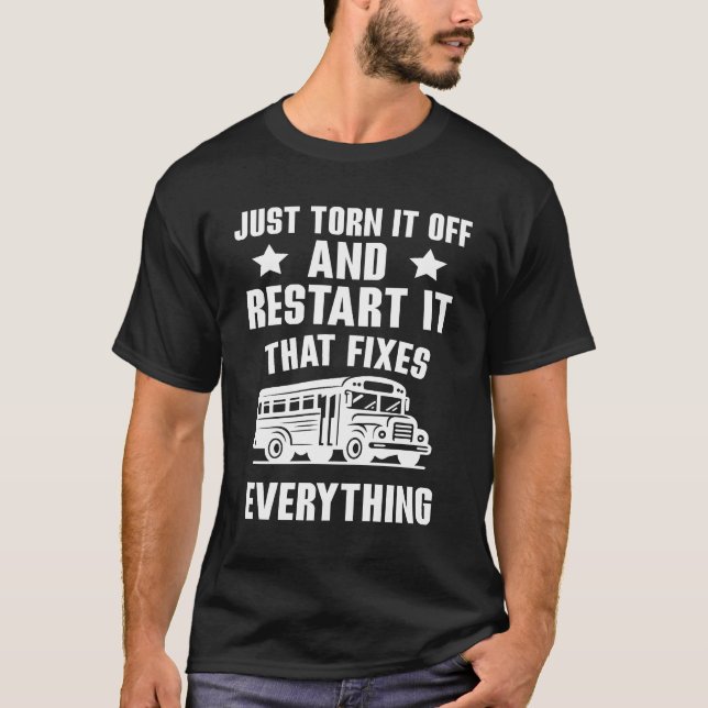 Stäng av den och starta om drivrutinen för Buss i  T Shirt (Framsida)