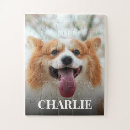 Stäng av din fotoAnpassningsbar i hund Namn Pussel