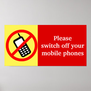 Stäng Av Era Mobiltelefoner Poster