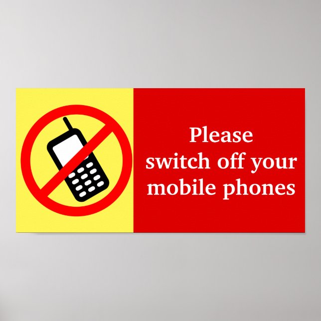 Stäng Av Era Mobiltelefoner Poster (Framsidan)