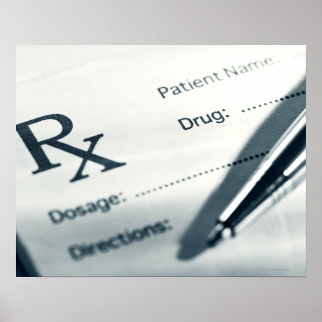 Stäng av förskrivningsskylten och pennan poster (Framsidan)