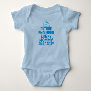 Stäng av framtida Ingenjör som min Mamma pappa T Shirt