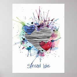 Stäng av hörnen och Tvätta i vattenfärgsPoster Poster