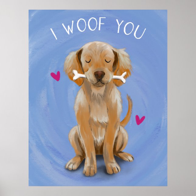 Stäng av Hund med ben jag vill skriva ut Poster (Framsidan)