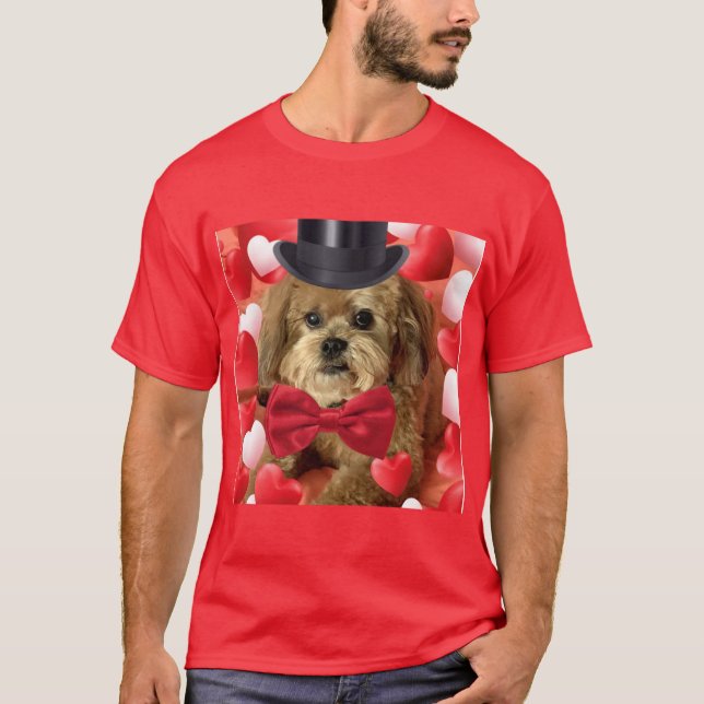 Stäng av Hund med hörn T Shirt (Framsida)