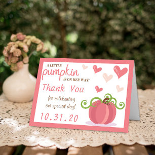 Stäng av lilla Pumpkin Girls Babyskor Tack Kort