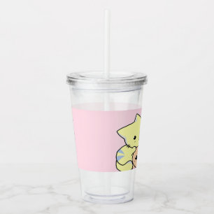 Stäng av lite kattunge på rosan take away mugg
