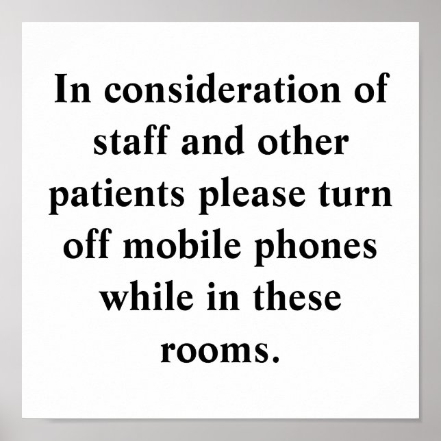 Stäng av Moble Telefoner Poster (Framsidan)