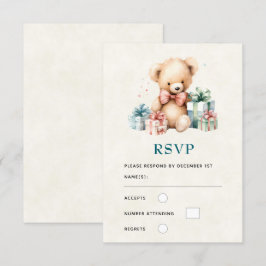 Stäng av Nallen med Julklapp OSA Kort