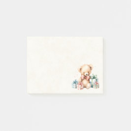 Stäng av Nallen med Julklapp Post-it Block