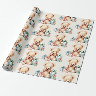 Stäng av Nallen med Julklapp Presentpapper