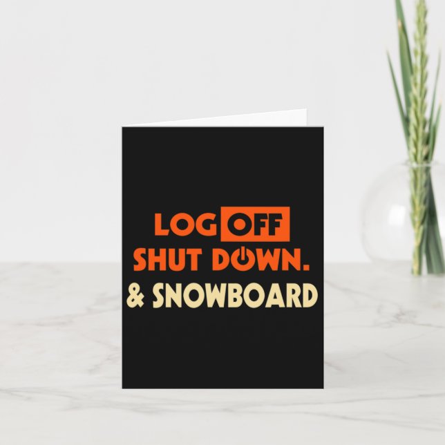 Stäng av och lägg av snöbords- och snöbänkshav kort (Framsida)