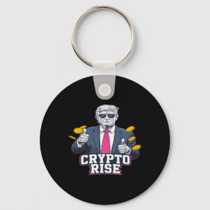 Stäng av. Stiga upp för Bitcoin Trump till Måne Bu Nyckelring