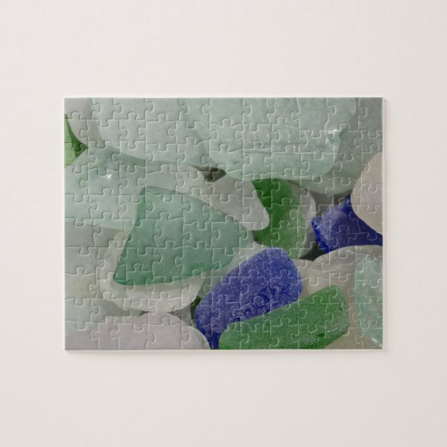 Stäng av strandglas, Alaska Pussel (Horisontell)