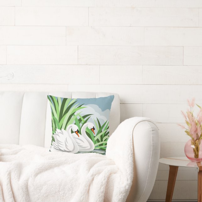 Stäng av Svan i Vatten Kudde (Soffa)