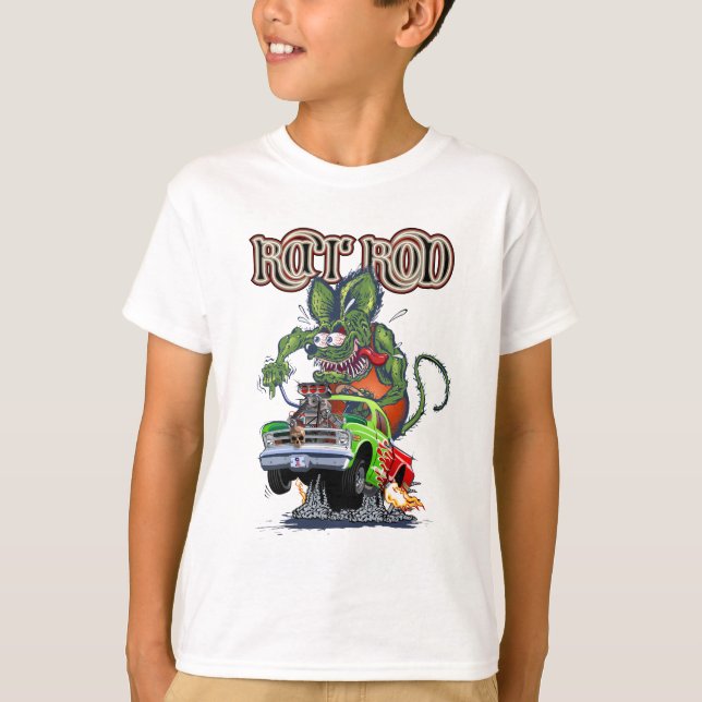 Stång av tecknad-råtta t shirt (Framsida)