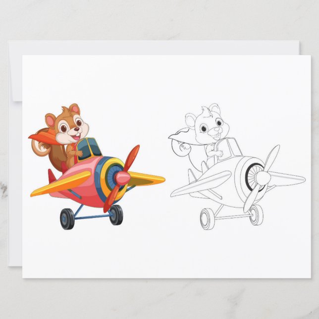 Stäng av Tecknaden med hjälp av flygplansfärgnings (Framsida)