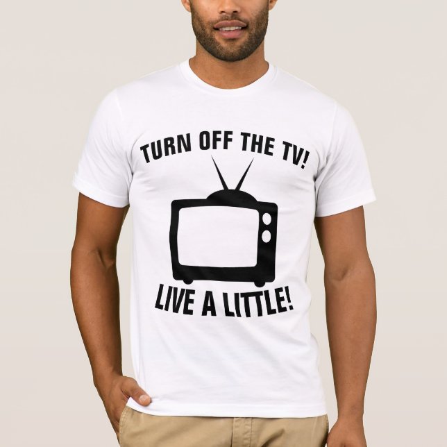 STÄNG AV TVN! ANTI-TELEVISION T-SHIRTS (Framsida)