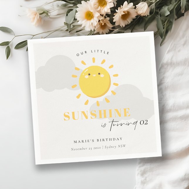 Stäng av vår lilla solskensfärgade Gult när som he Pappersservett (Skapare uppladdad)