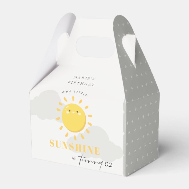 Stäng av vår lilla solskensfärgade Gult när som he Presentaskar (Framsidan Sidan)