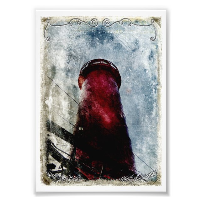 Stäng av vintagens fyr fototryck (Framsidan)