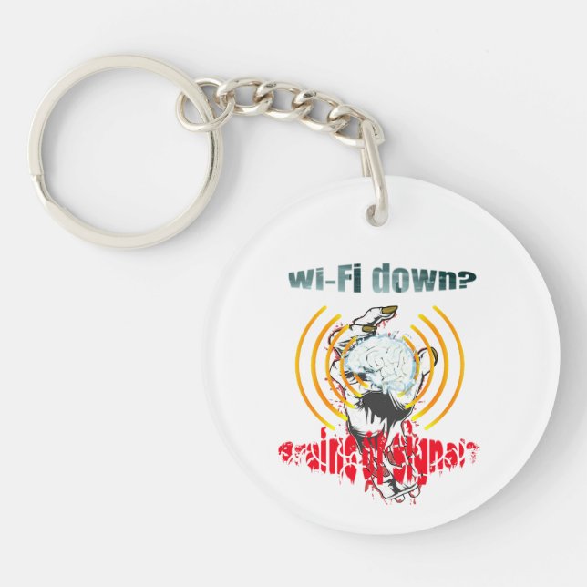 Stäng av Wi-Fi? Hjärnor eller signal? Wi-Fi ned (Framsidan)