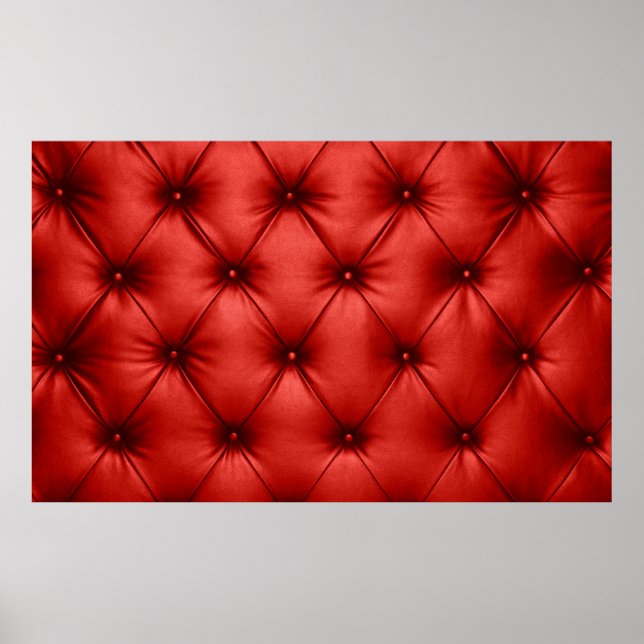 Stäng bakgrunden struktur i scarlets röda capiton poster (Framsidan)