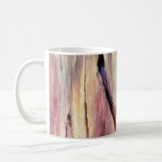 Stäng bakgrunden till abstrakten för oljefärg. Art Kaffemugg (Vänster)