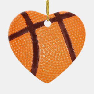Stäng basketboll julgransprydnad keramik