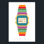 Stäng bevakning | Retro Pop Art Poster 70 s 80 | O<br><div class="desc">"Tiden mäts inte av klockor utan av stunder" poster 60 av 70:s Retro - Minimalist Digital Watch ser fantastisk ut i ett svart ram. Följ mig på Instagram eller Facebook eller prenumerera på uppdateringar på TakaraBeech.com ... Jag vill att kärlek ska ha kontakt med dig. ditt nya konstverk på social-media...</div>