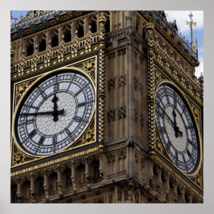 Stäng Big Ben Clock Torn London Poster