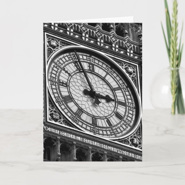 Stäng Big Ben Clock Torn Travel Europe Kort (Framsida)