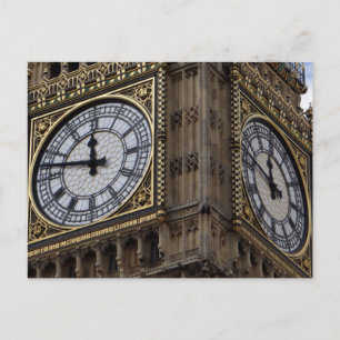 Stäng Big Ben Clock Torn Vykort
