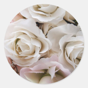 Stäng bröllop Bouquet Runt Klistermärke