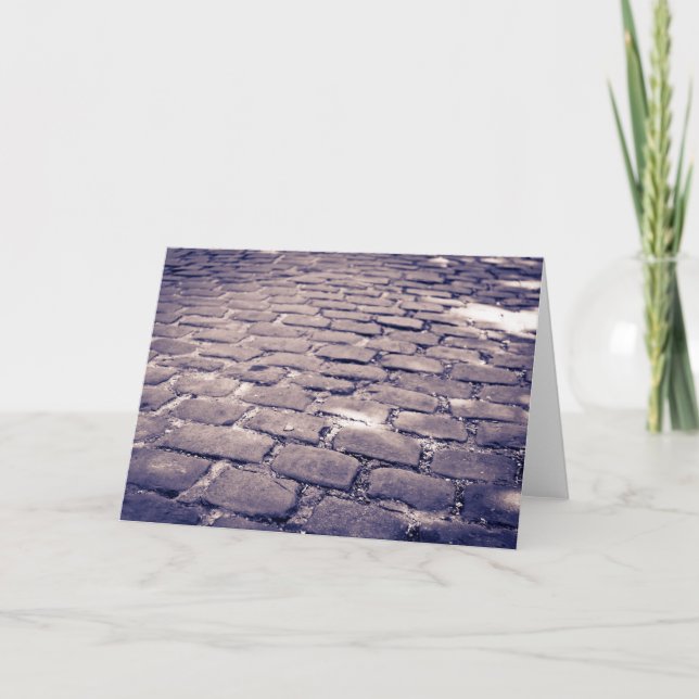Stäng Cobblestone Street Kort (Framsida)